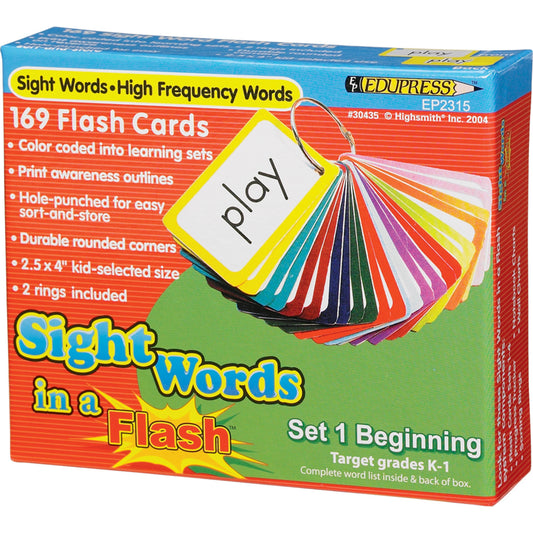 (2 EA) SIGHT WORDS IN A FLASH SET 1 GR K-1 BEGINNING