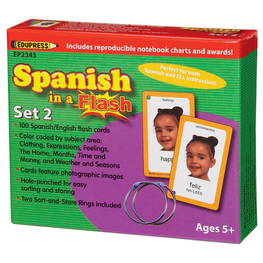 (2 PK) SPANISH IN A FLASH SET 2