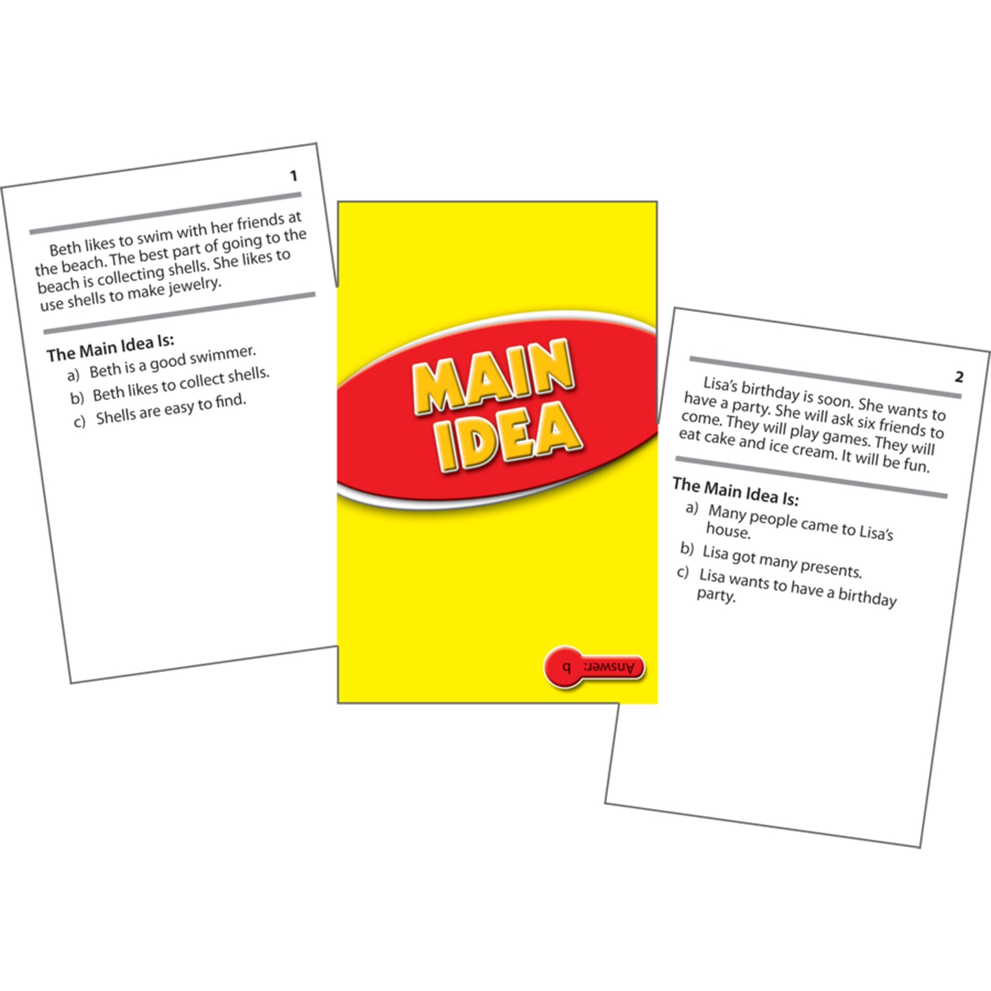 Main Idea Practice Cards, Levels 2.0-3.5