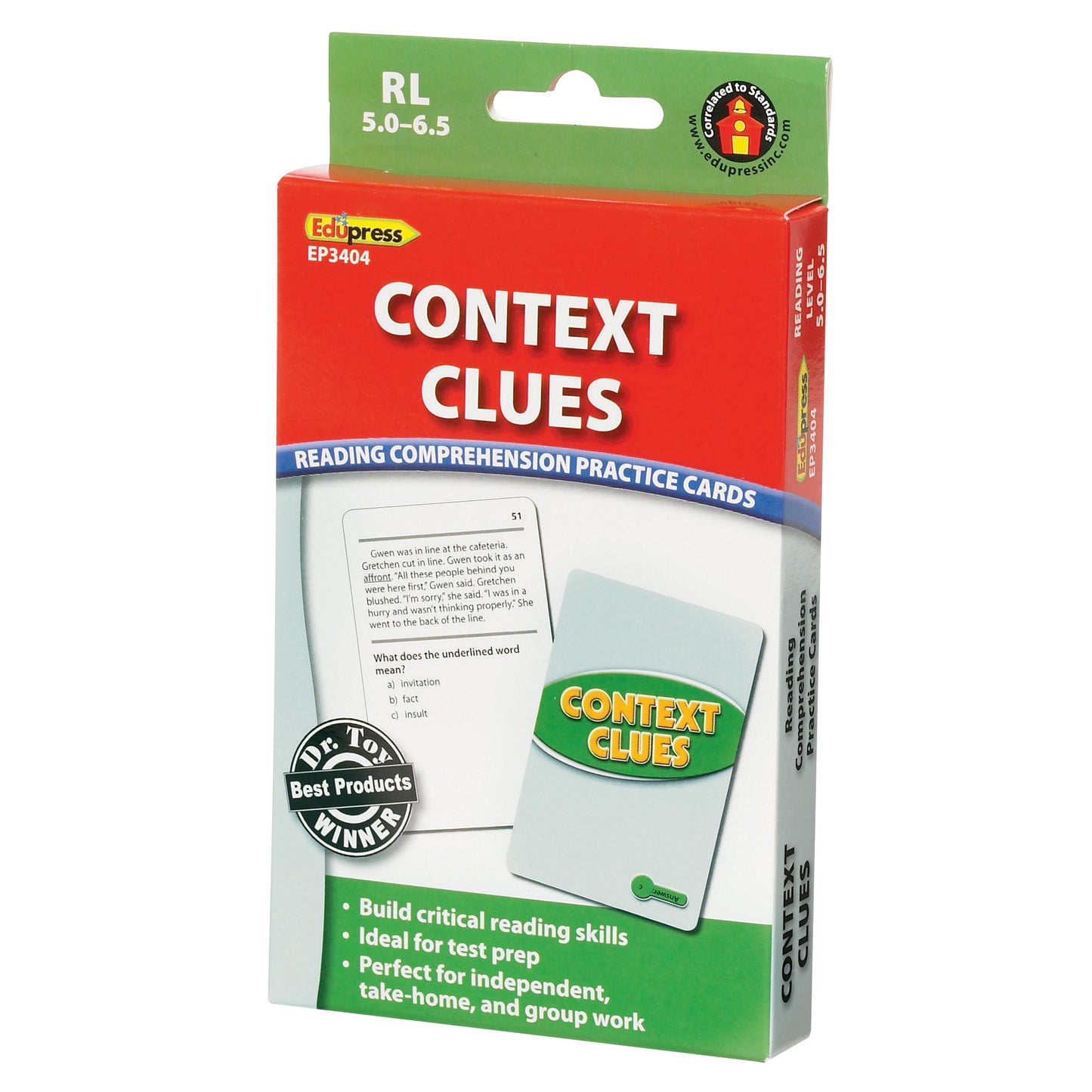 (3 EA) CONTEXT CLUES PRACTICE CARDS READING LEVELS 5.0-6.5