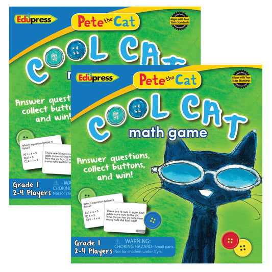 Pete the Cat Cool Cat Math Game, Grade 1, Pack of 2