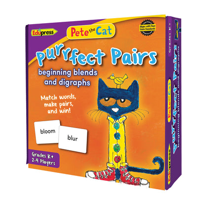 Pete the Cat Purrfect Pairs Game:Beginning Blends & Digraghs, Grade K+, Pack of 2