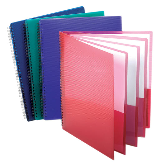 Poly 8-Pocket Folder, Letter Size, Pack of 5