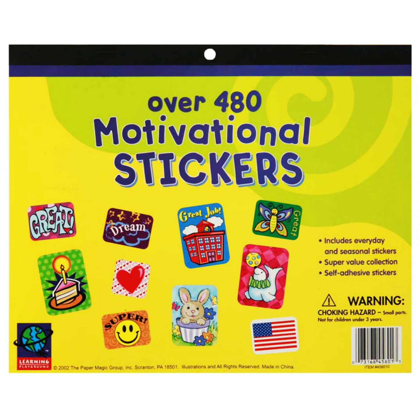 Jumbo Motivational Sticker Book, 480 Stickers Per Book, Pack of 3