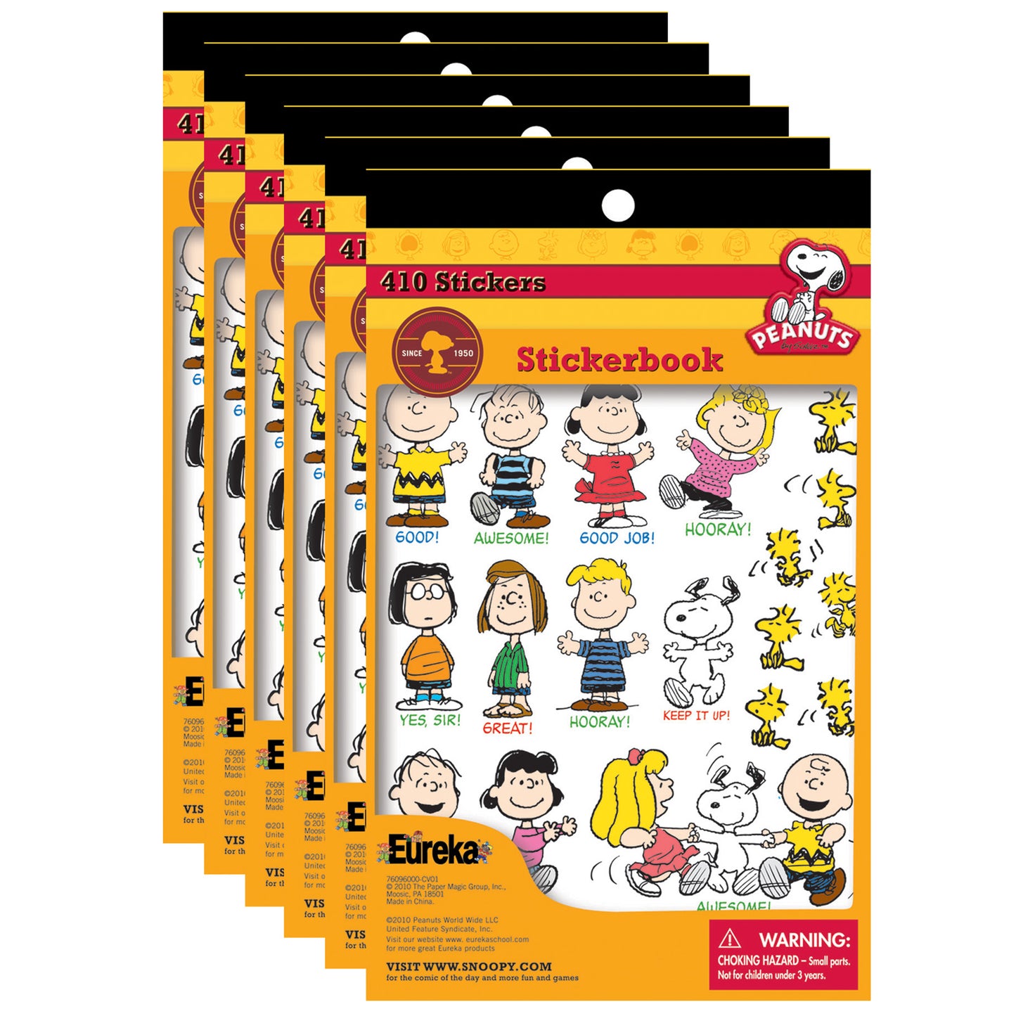 (6 EA) PEANUTS STICKER BOOK