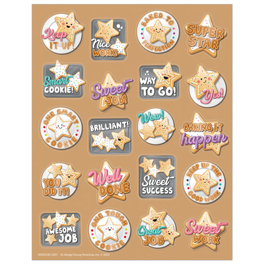 Star Cookies Sugar Cookie Scented Stickers, Pack of 80