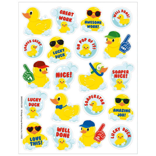 Rubber Duckies Bubblebath Scented Stickers, Pack of 80