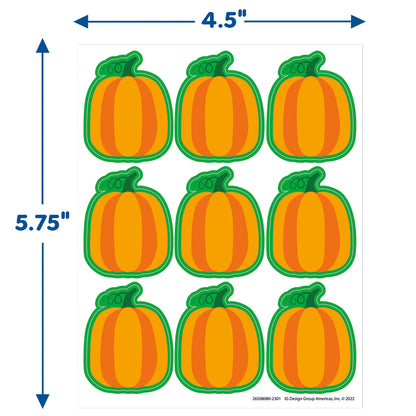 Fall Pumpkin Giant Stickers, 36 Per Pack, 12 Packs