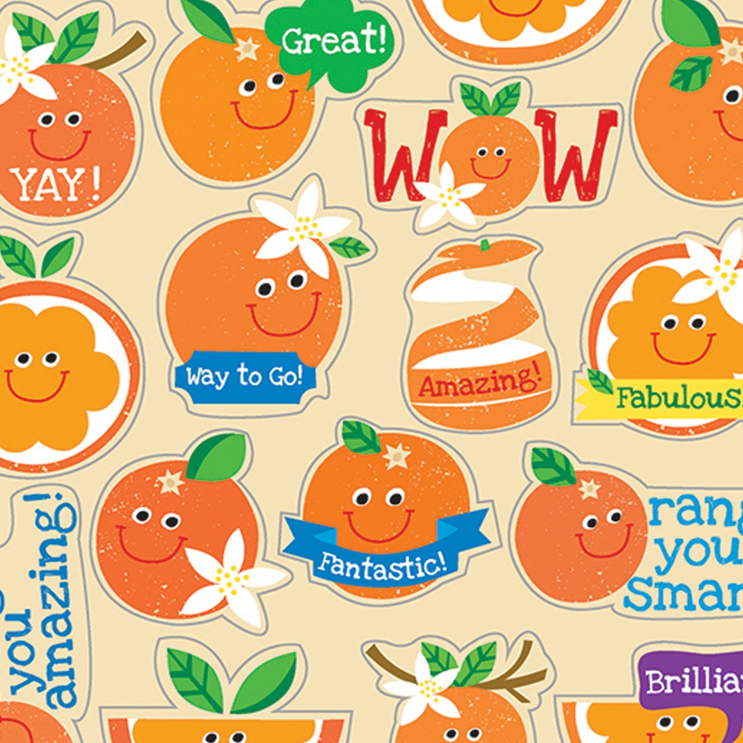 Orange Scented Stickers, 80 Per Pack, 6 Packs