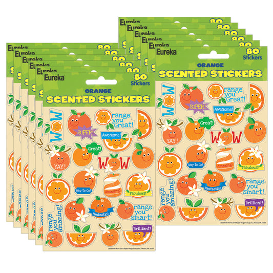 (12 PK) ORANGE SCENTED STICKERS