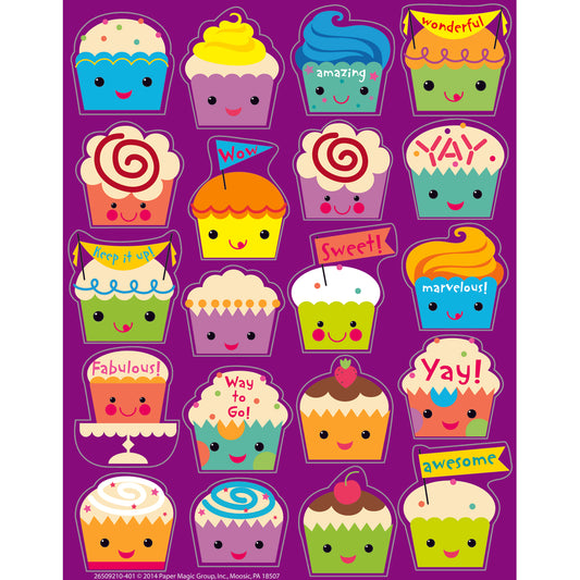 Cupcake Scented Stickers, Pack of 80