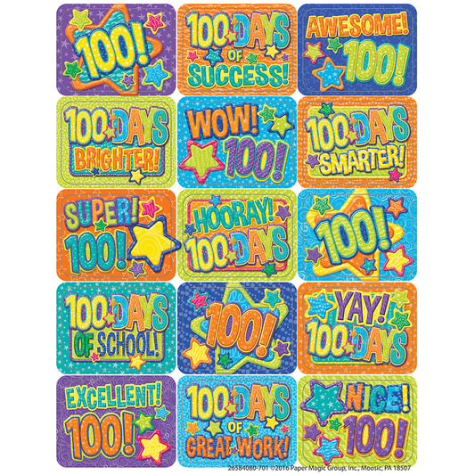 Color My World 100 Days Success Stickers