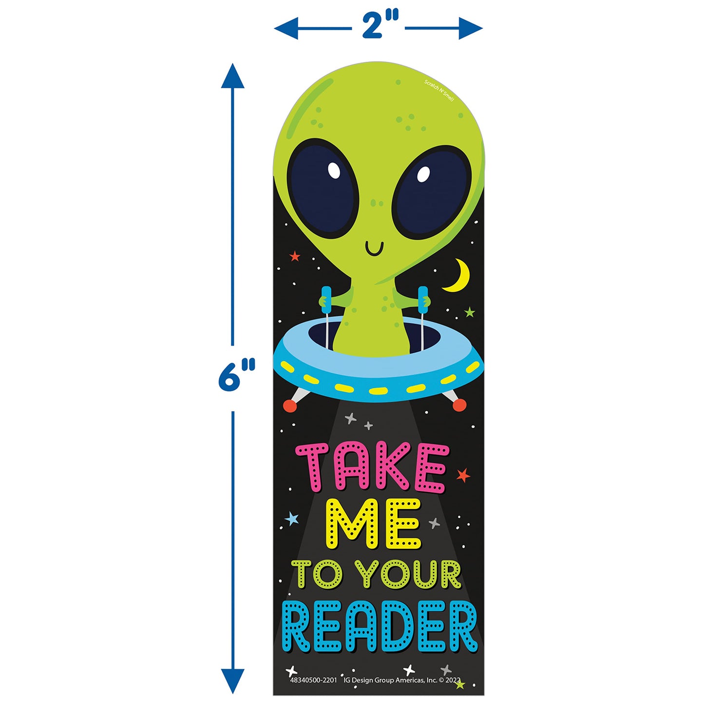 Take Me To Your Reader Green Apple Scented Bookmarks, 24 Per Pack, 3 Packs