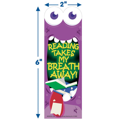 Reading Takes My Breath Away Monster Breath Scented Bookmarks, 24 Per Pack, 3 Packs