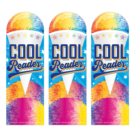 Cool Reader Snow Cone Scented Bookmarks, 24 Per Pack, 3 Packs