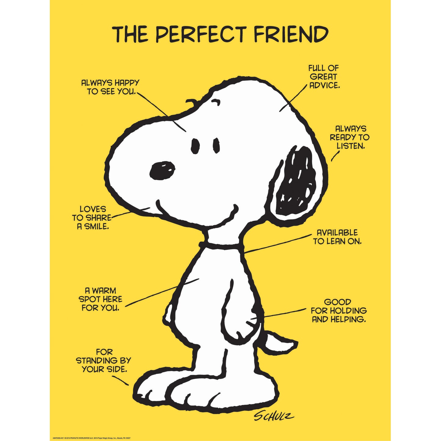 (6 EA) PEANUTS THE PERFECT FRIEND 17X22 POSTER