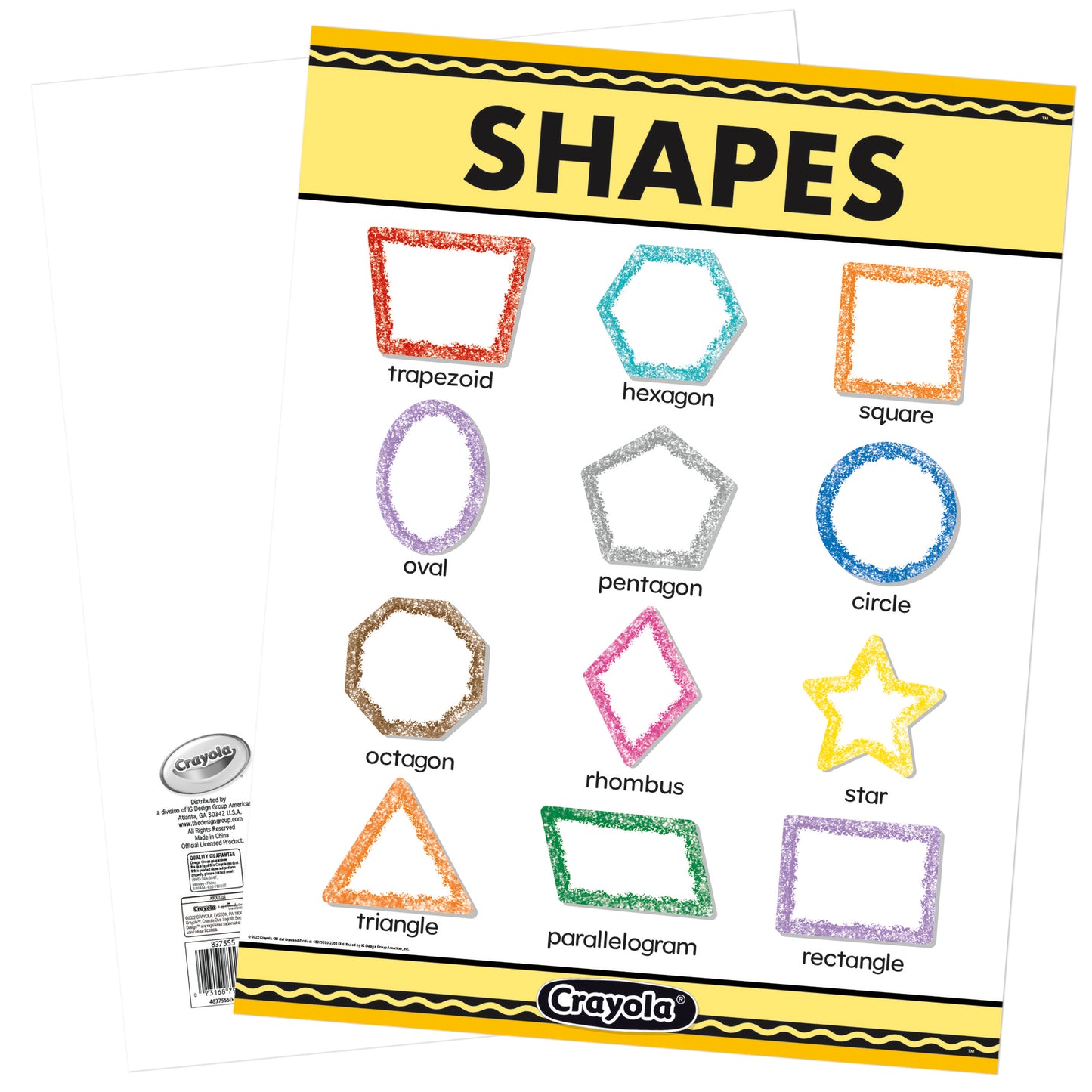 Crayola® Shapes Chart, 17" x 22"