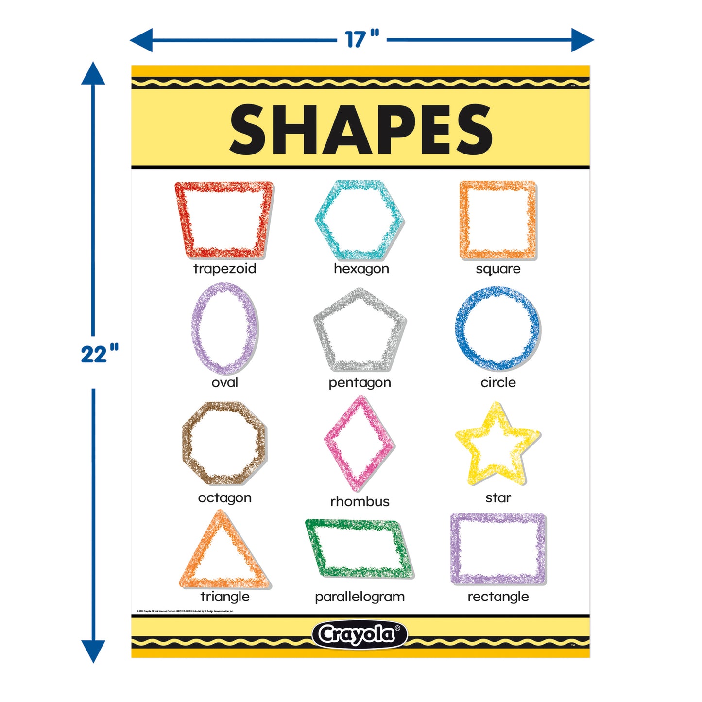 Crayola® Shapes Chart, 17" x 22"