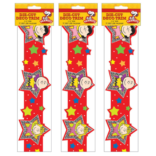 Peanuts® Super Star Extra Wide Die Cut Deco Trim®, 37 Feet Per Pack, 3 Packs