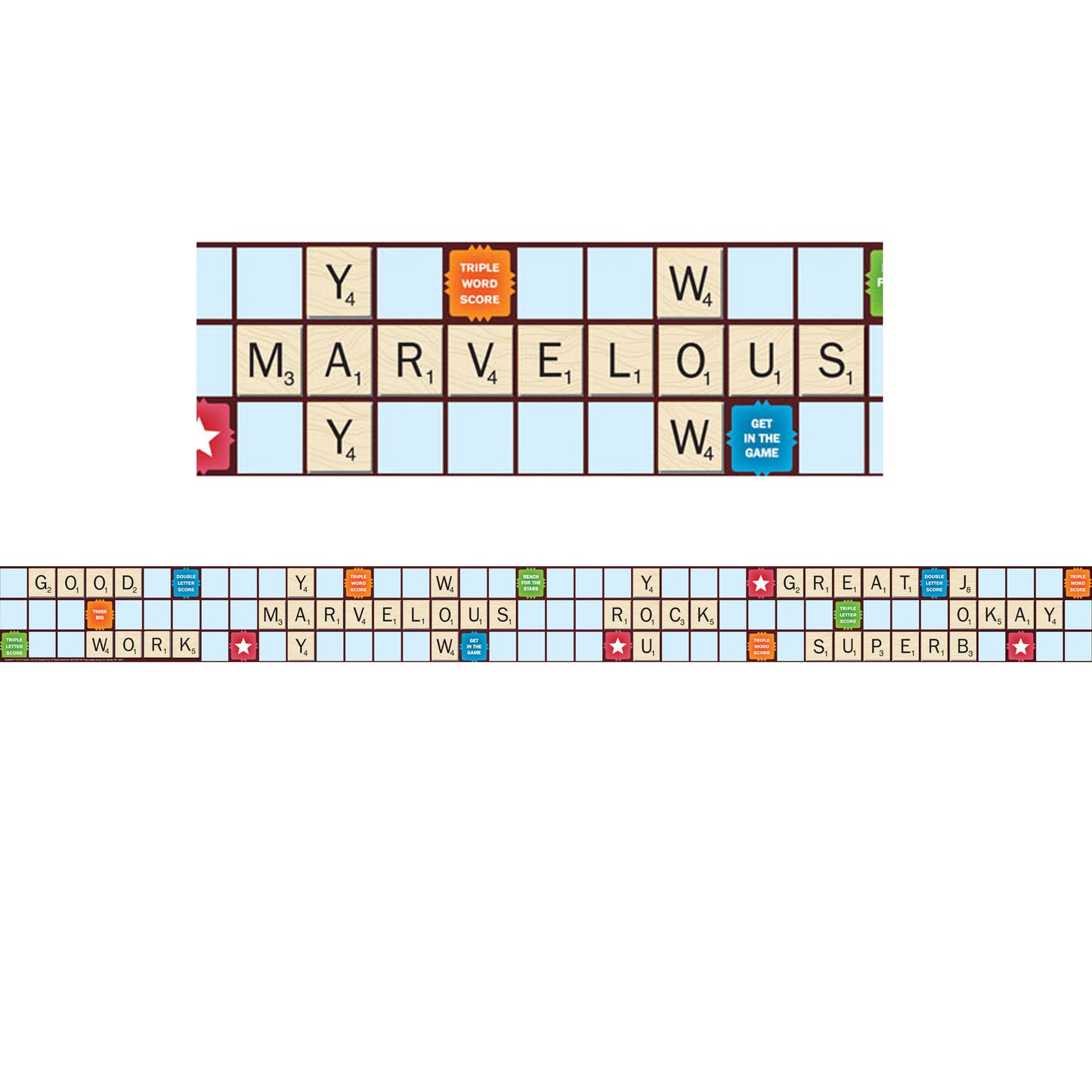 Scrabble™ Letters Extra Wide Die Cut Deco Trim®, 37 Feet