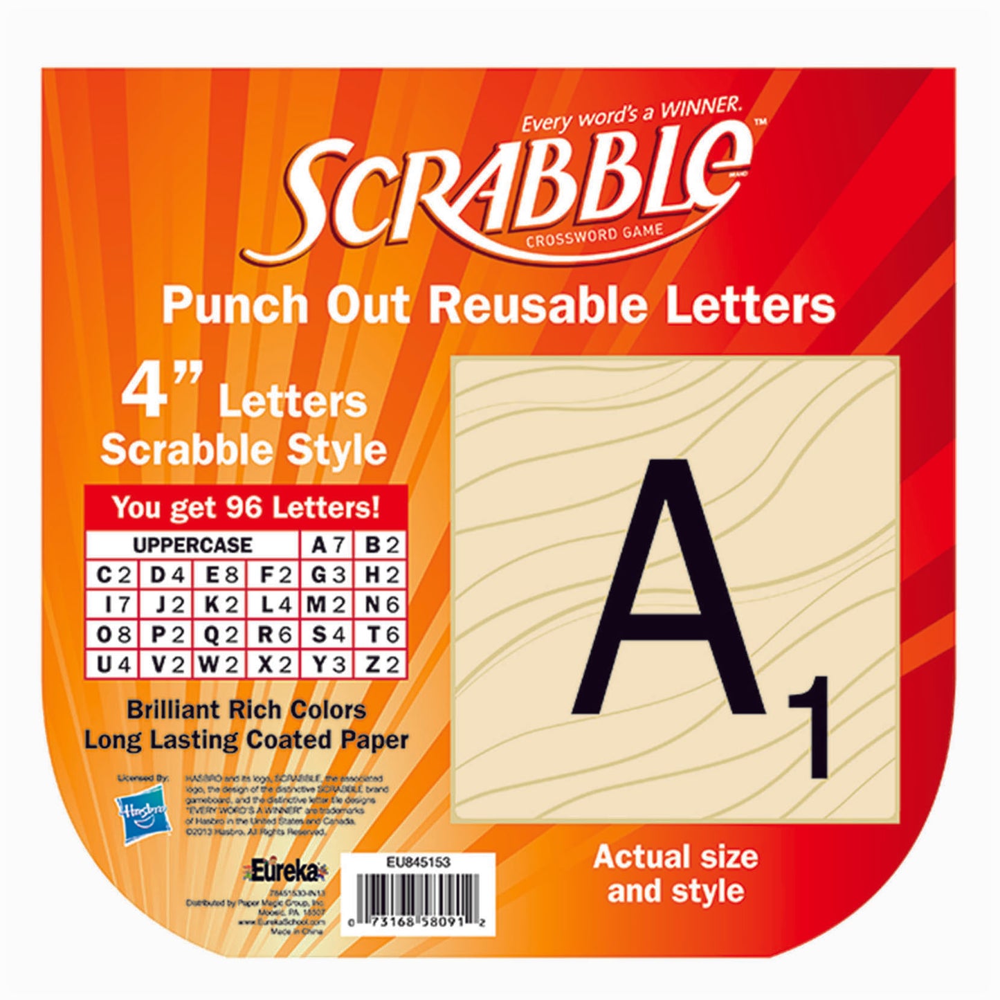 (6 PK) SCRABBLE LETTERS DECO LETTER