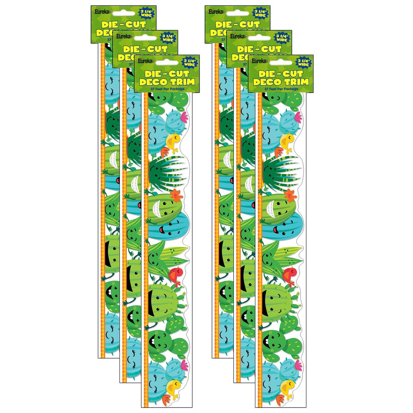 A Sharp Bunch Line-Up Deco Trim® Extra Wide Die Cut, 37 Feet Per Pack, 6 Packs