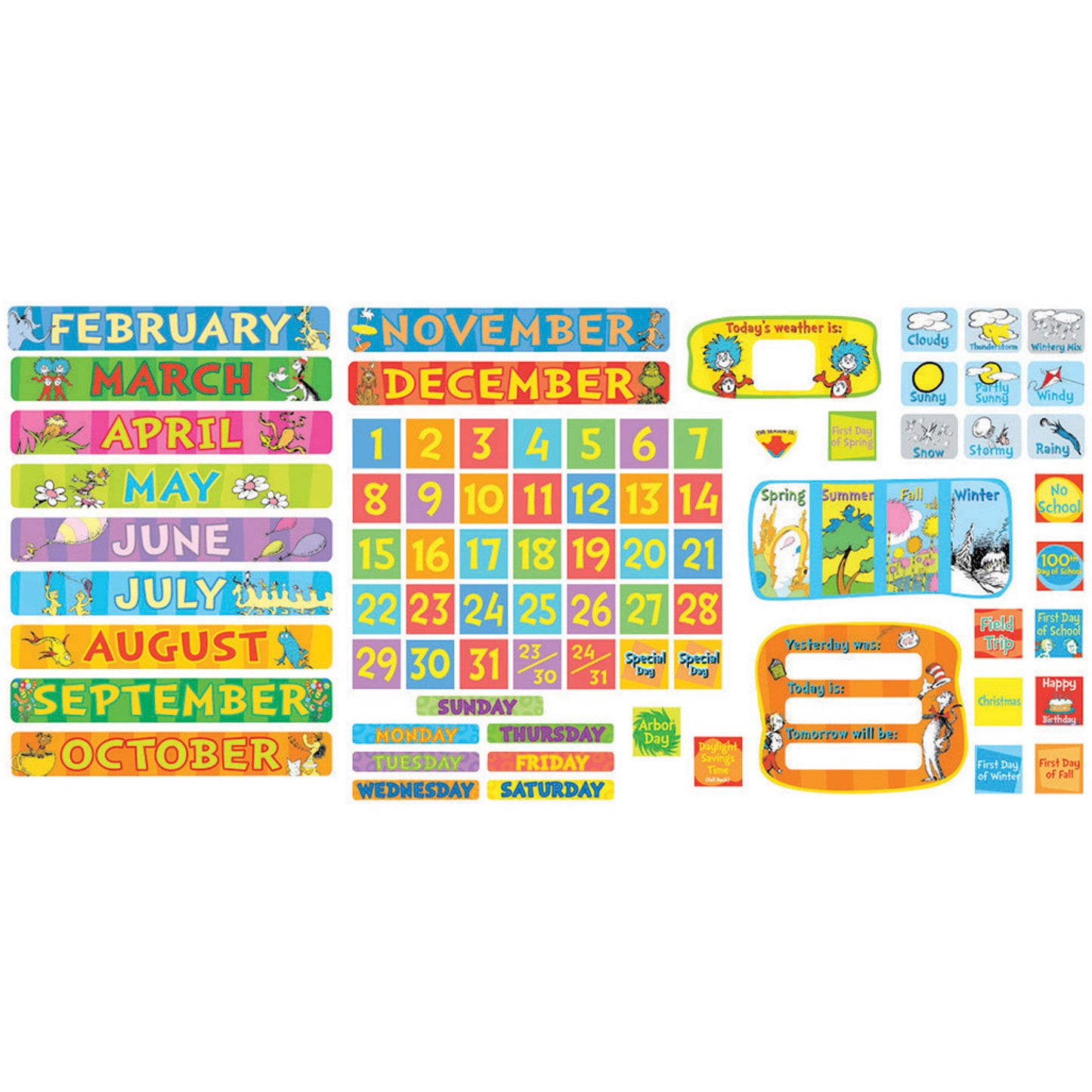 Dr. Seuss™ Calendar Bulletin Board Set