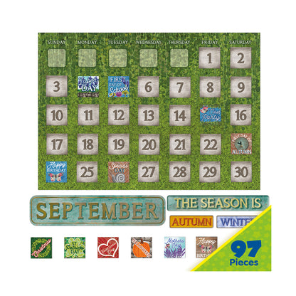 Curiosity Garden Calendar Bulletin Board Set