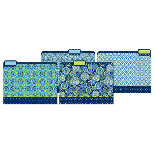 Blue Harmony File Folders, Pack of 4