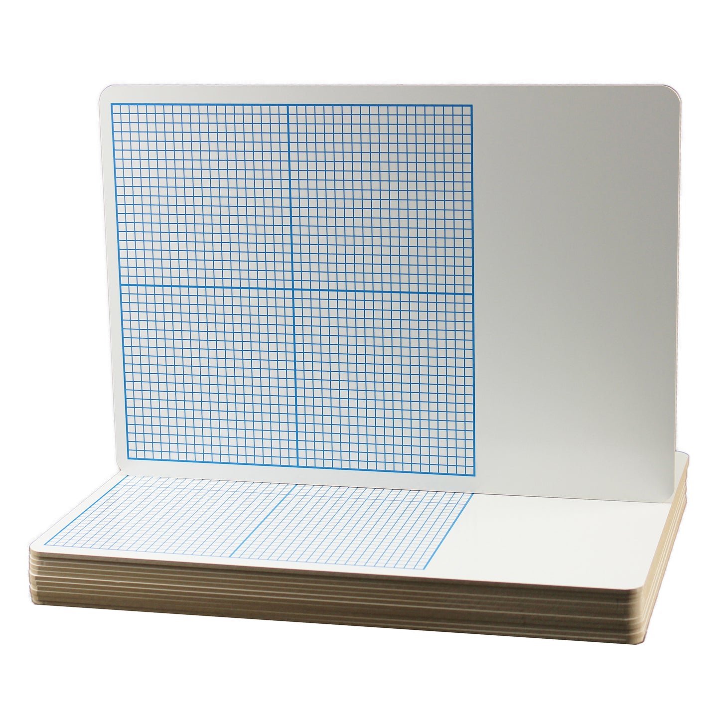 1/4" Graph Dry Erase Board, 11" x 16", Pack of 12