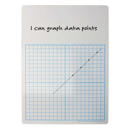 Two Sided 1/2" Graph Dry Erase Board, 11" x 16, Pack of 12