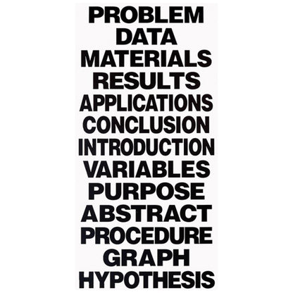 Science Fair Project Titles, Black, 13 Per Pack, 12 packs