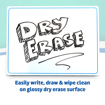 Two-Sided Dry Erase Learning Mat, 9" x 12", Letters & Numbers, Pack of 24