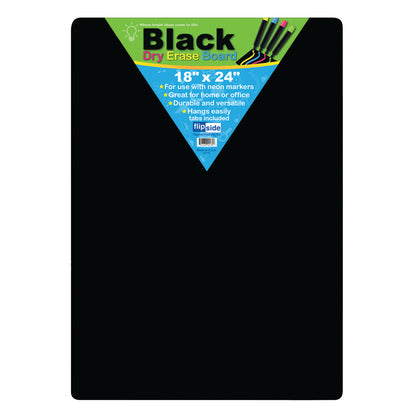 Black Dry Erase Board, 18" x 24", Pack of 2