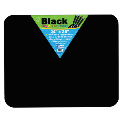 Black Dry Erase Board, 24" x 36"