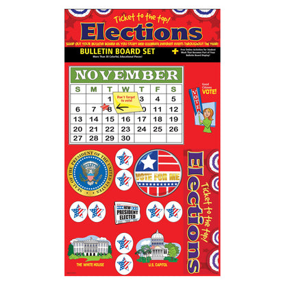 Ticket to the Top - Presidential Elections Bulletin Board Set