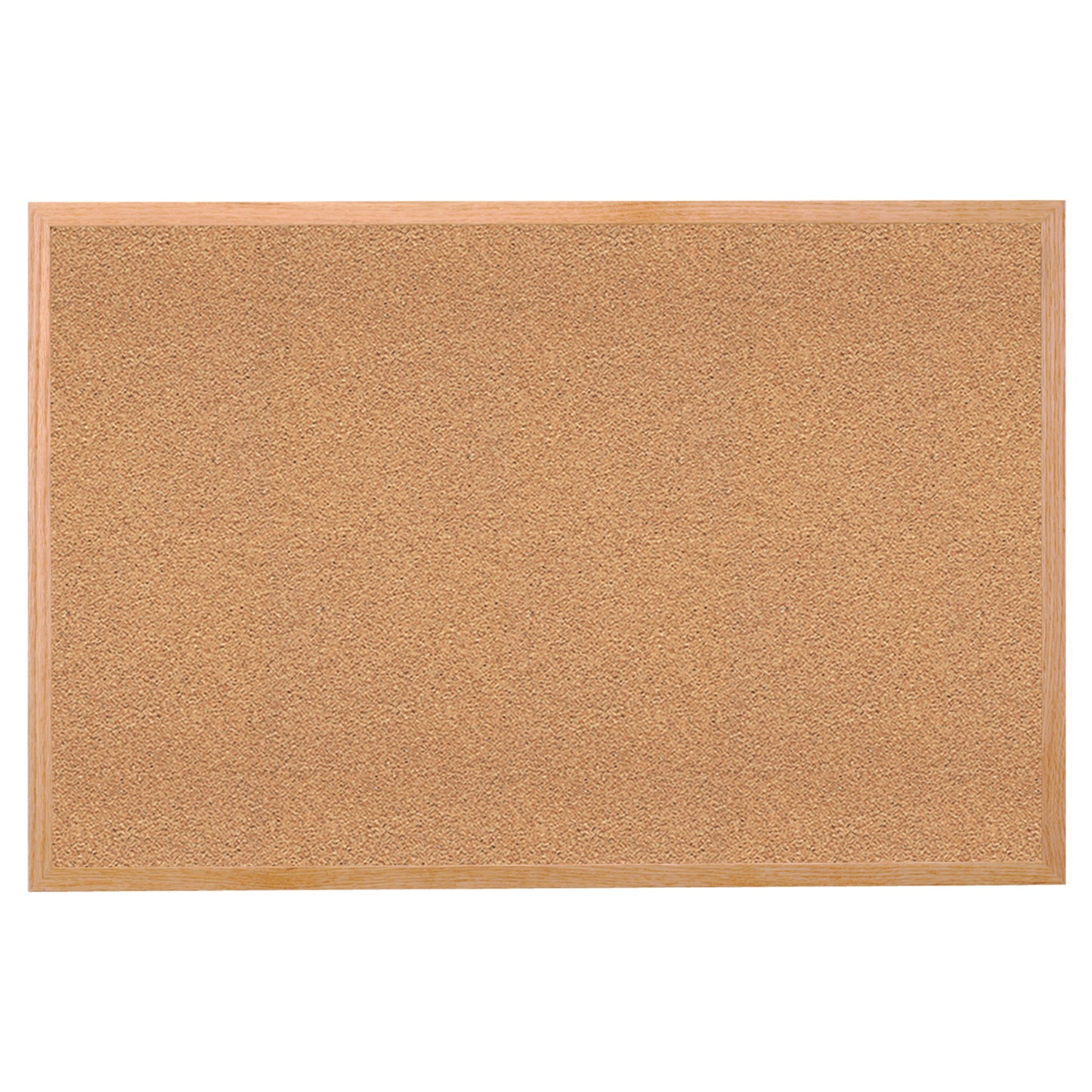 Natural Cork Bulletin Board with Wood Frame, 18"H x 24"W