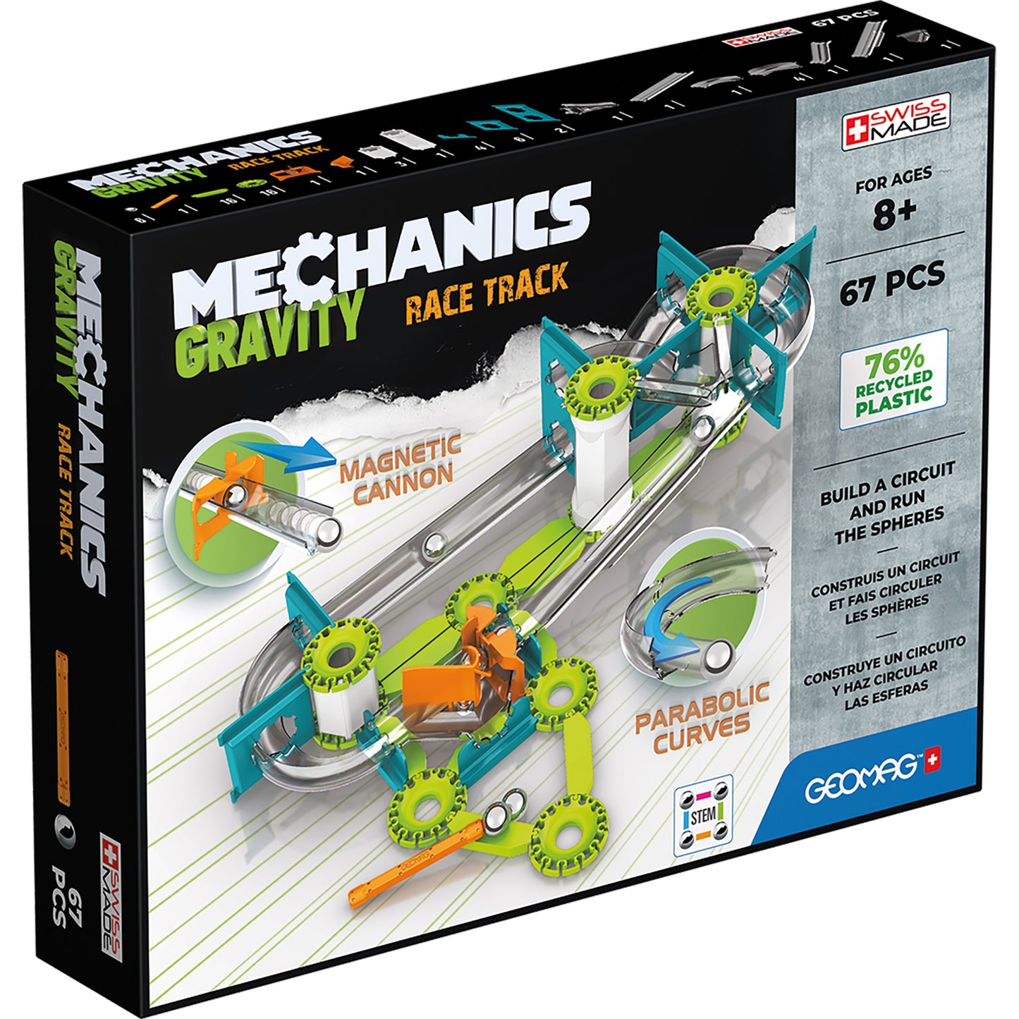 Mechanics Gravity Race Track Recycled, 67 Pieces