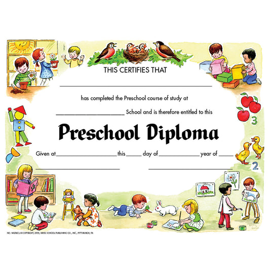 Preschool Diploma, 8.5" x 11", Pack of 30