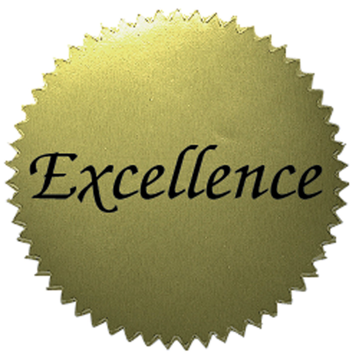 Excellence 2" Gold Certificate Seals, 50 Per Pack, 6 Packs