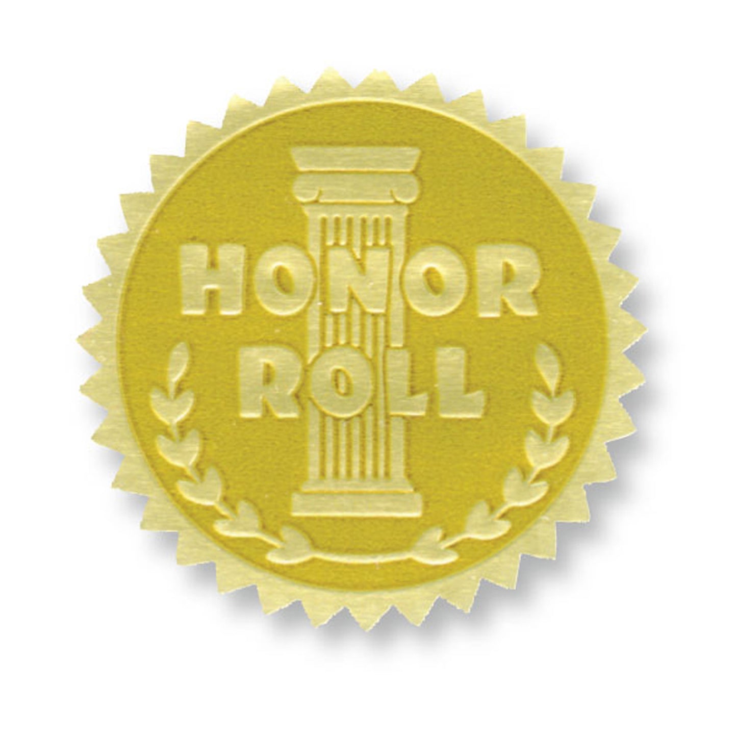 Gold Foil Embossed Seals, Honor Roll, 54 Per Pack, 3 Packs