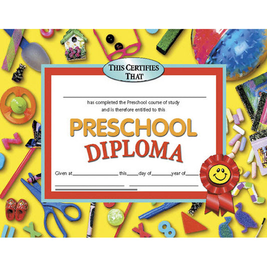 Preschool Diploma, 8.5" x 11", Pack of 30