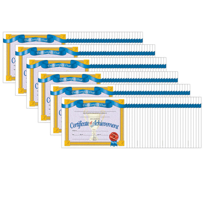 Certificate of Achievement, 8.5" x 11", 30 Per Pack, 6 Packs