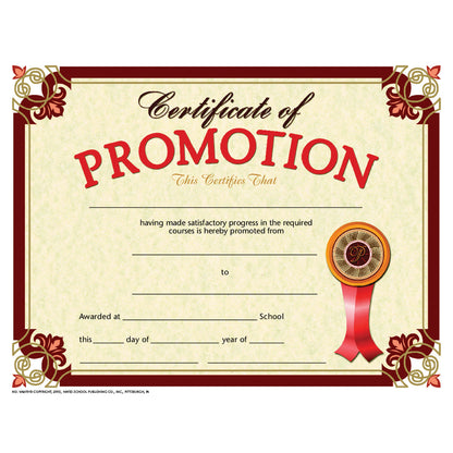 Certificate of Promotion, 30 Per Pack, 6 Packs