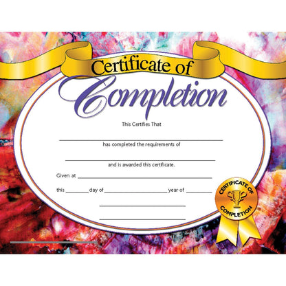 Certificate of Completion, 8.5" x 11", 30 Per Pack, 3 Packs - Loomini