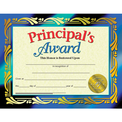 Principals Award Certificate, 30 Per Pack, 6 Packs