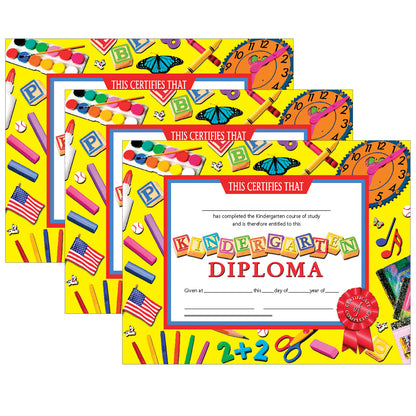 Kindergarten Diploma, 8.5" x 11", 30 Per Pack, 3 Packs