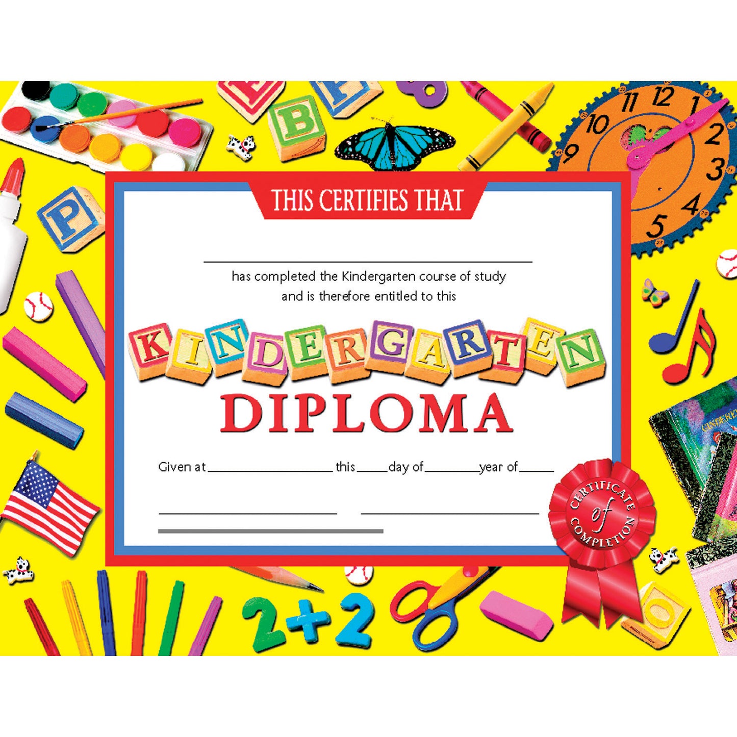 Kindergarten Diploma, 8.5" x 11", Pack of 30