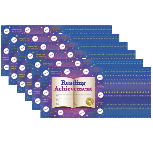 Reading Achievement Certificates & Reward Seals, 30 Per Pack, 6 Packs