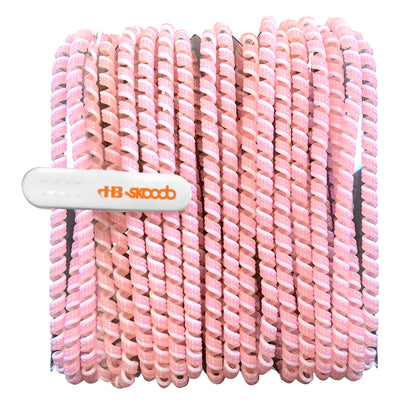 Skooob Tangle Free Earbud Covers - Light Pink/White, Pack of 20